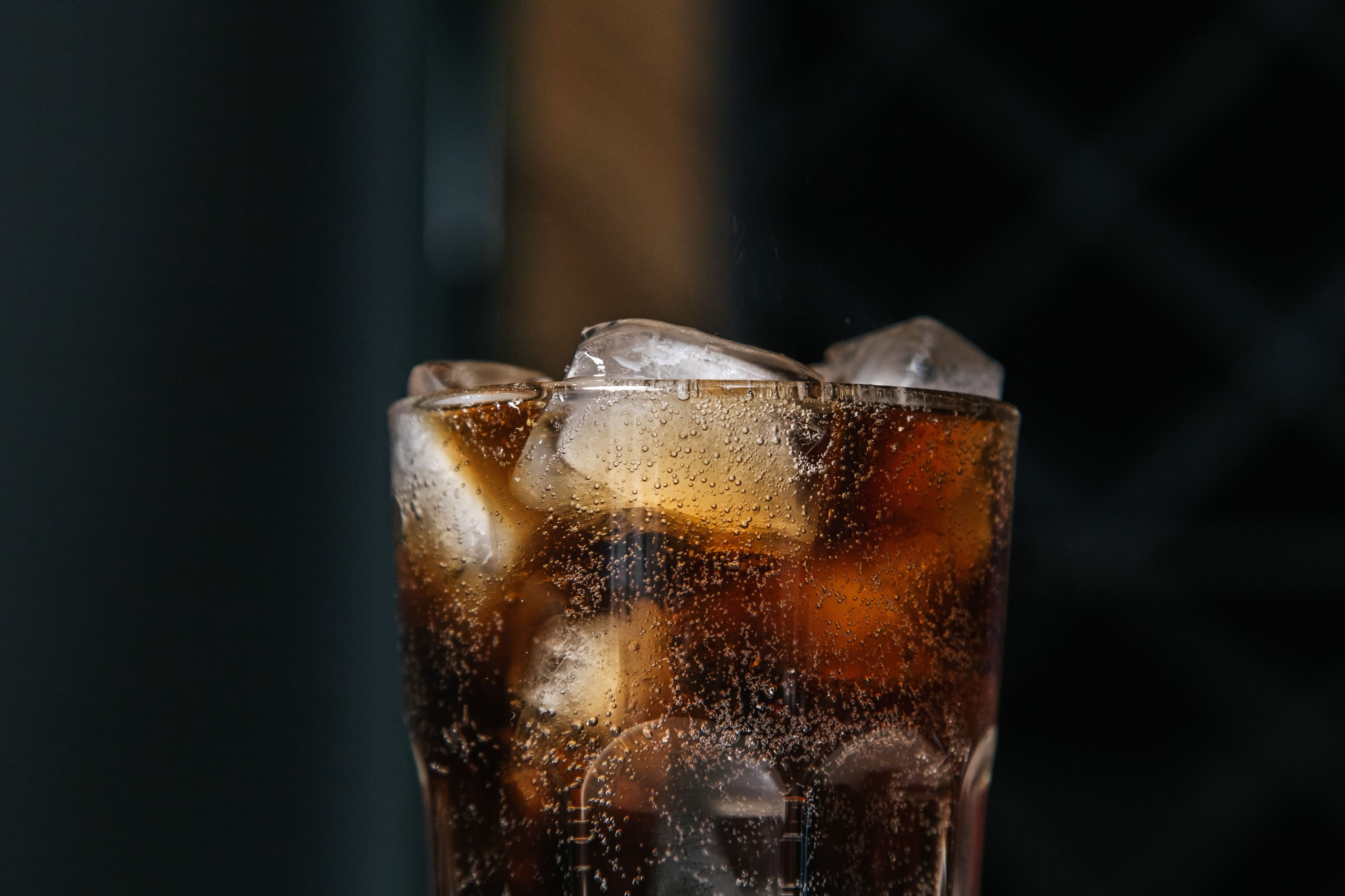 Close-up photo of a soda stain